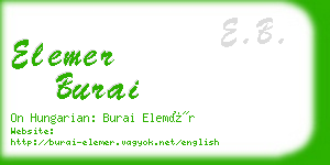 elemer burai business card